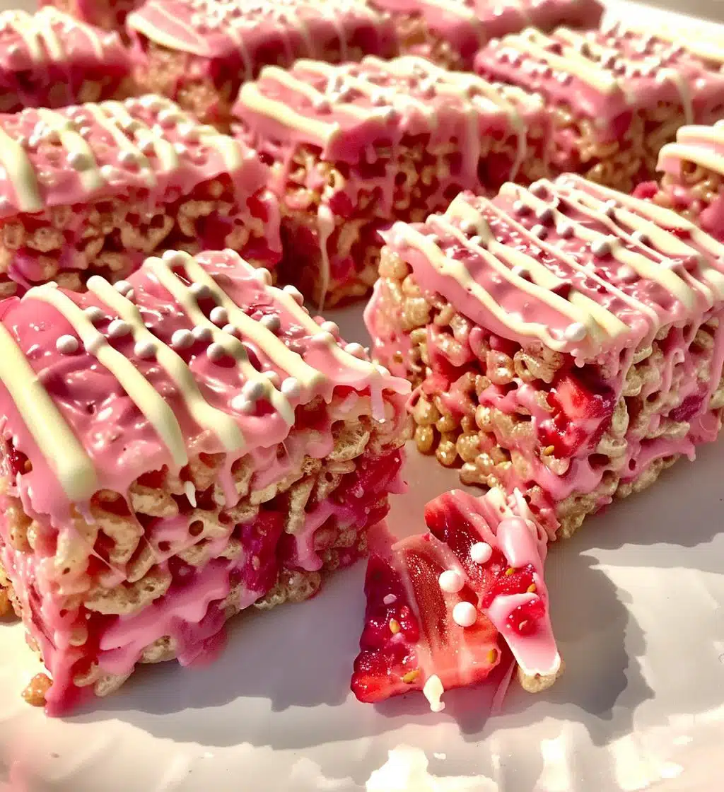 Strawberry Valentine Rice Krispie Treats - detail 1