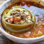 Stuffed Banana Pepper Soup