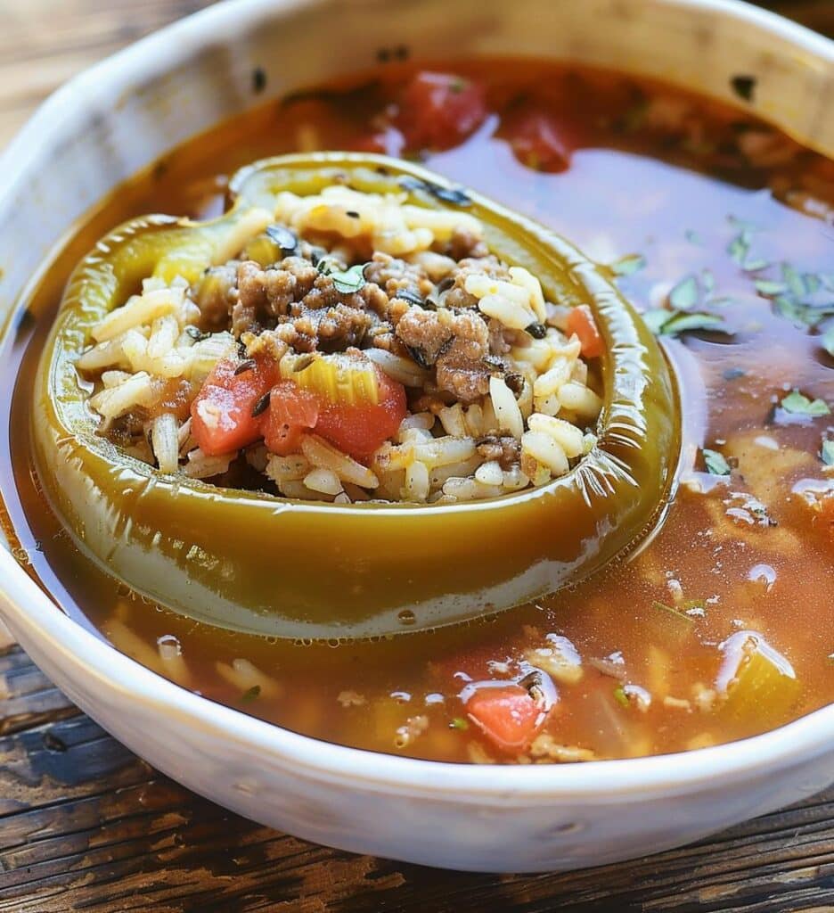 Stuffed Banana Pepper Soup