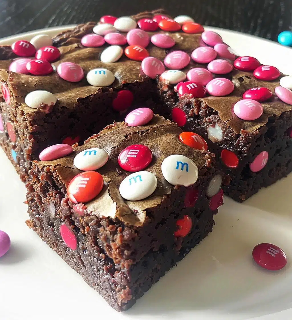 Valentine’s M&M Brownies - detail 1