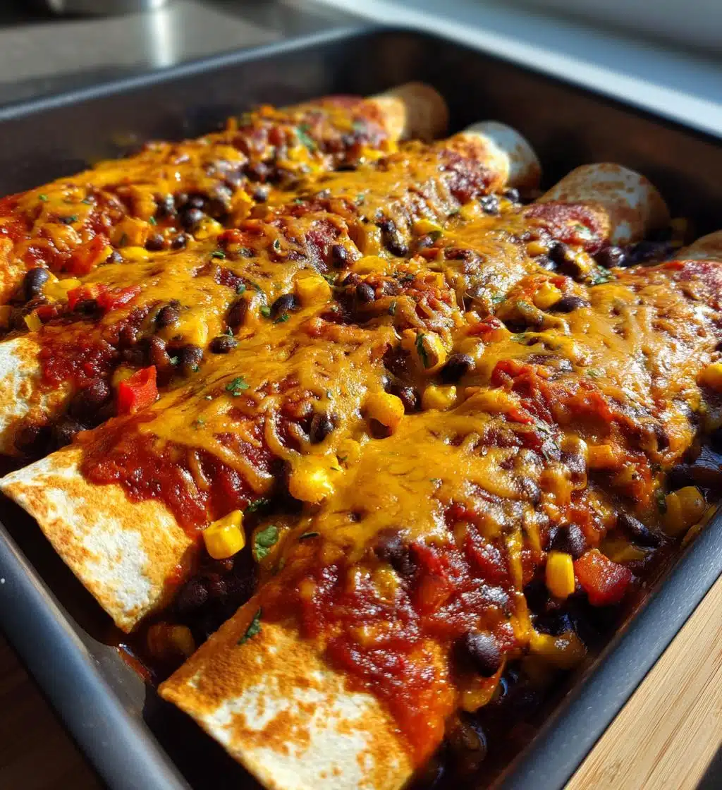 Vegetarian Black Bean Enchiladas - detail 1