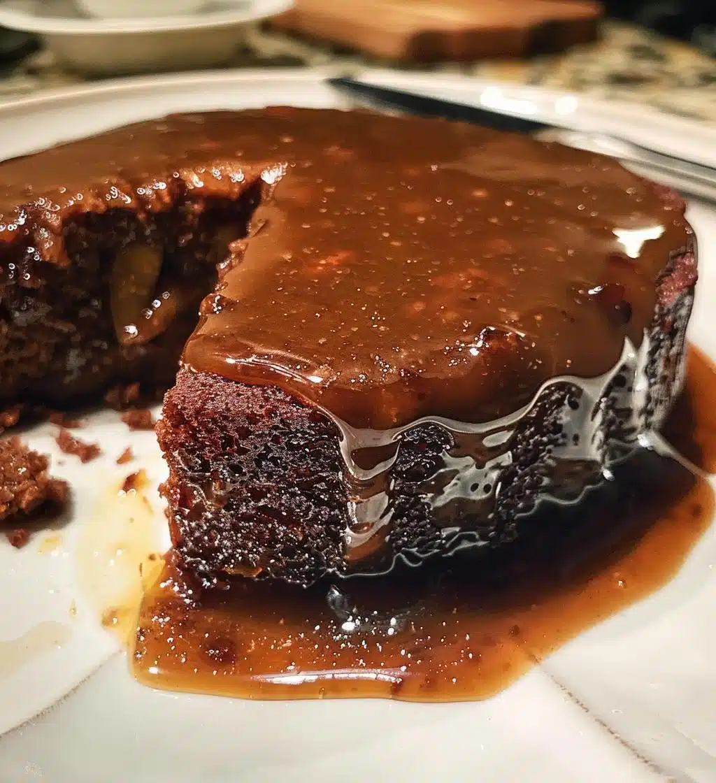 Warm Apple Date Treacle Cake with Butter Sauce - detail 1