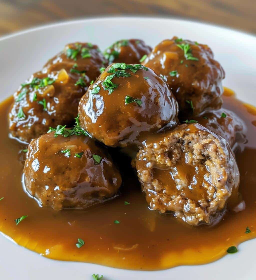 Beef Meatballs and Gravy