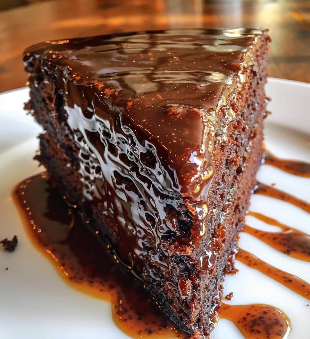 Blackstrap Molasses Date Cake with Orange Glaze