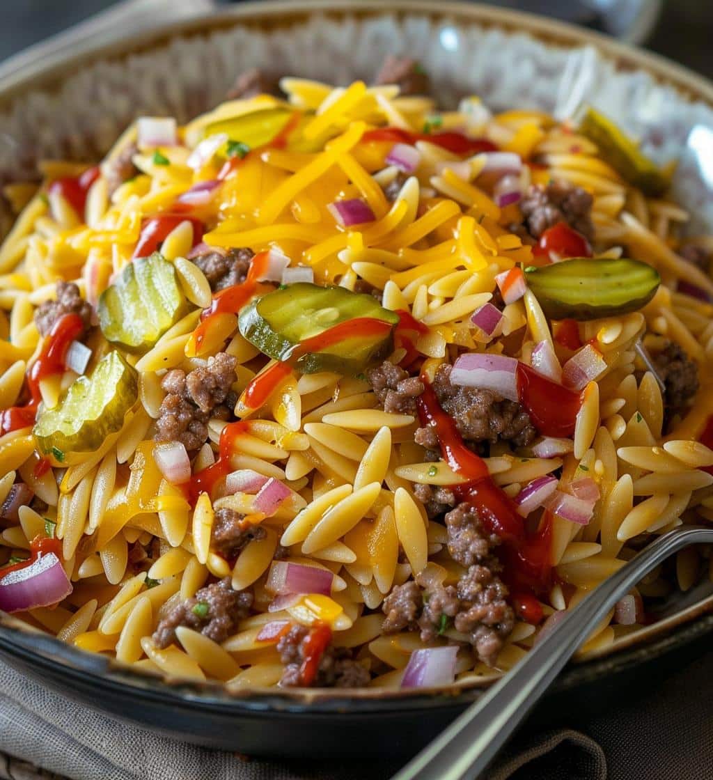 Cheeseburger Orzo