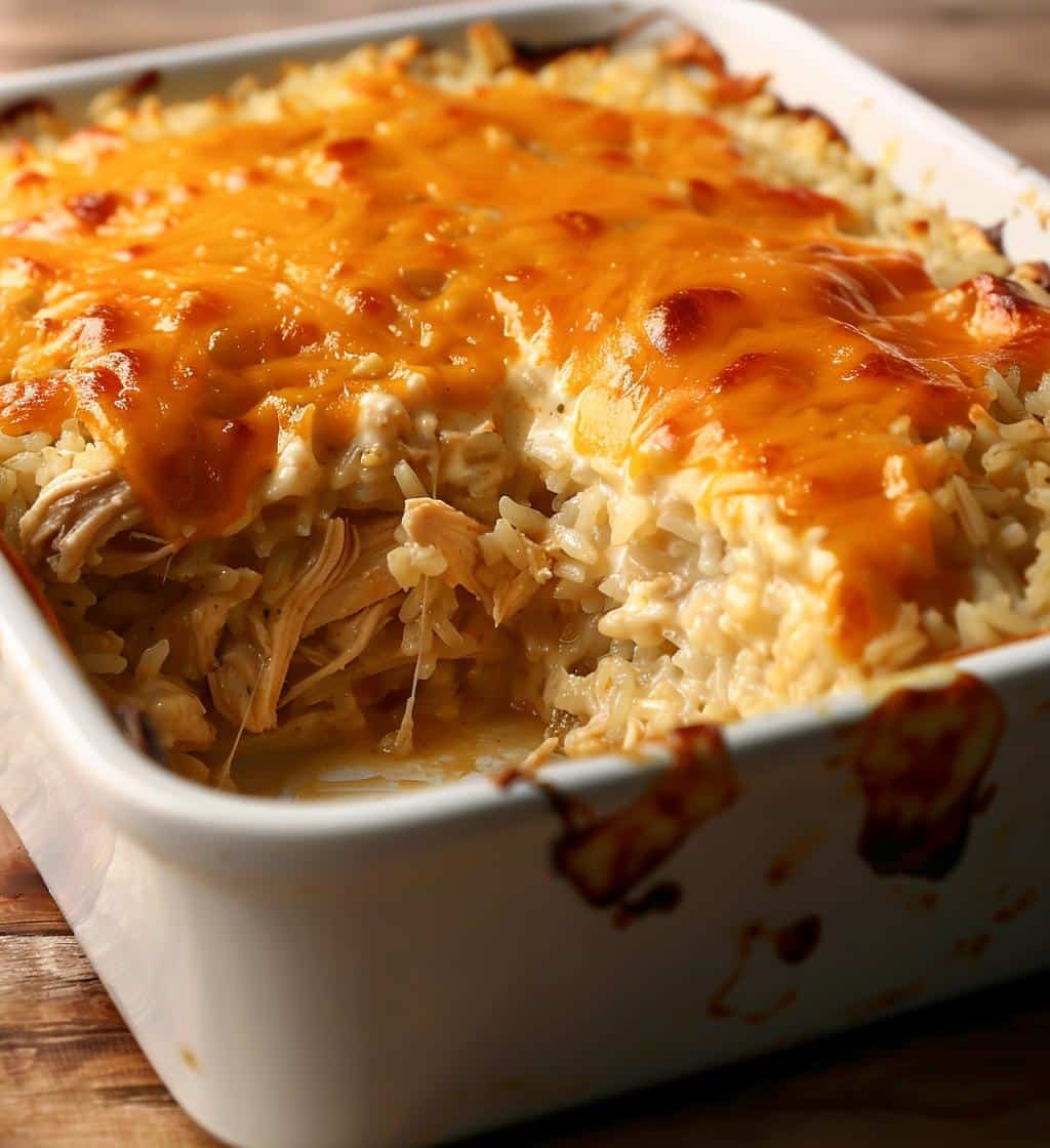 Cheesy Chicken and Rice Casserole