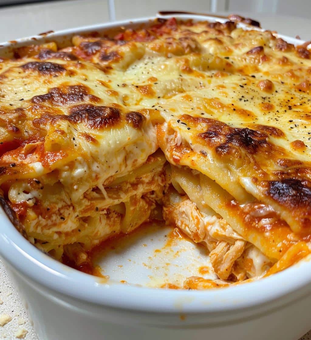 Chicken Parmesan Pasta Casserole