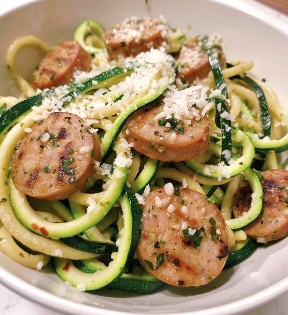 Chicken Sausage Zucchini Pasta