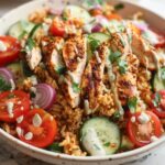 Chicken Shawarma Crispy Rice Salad