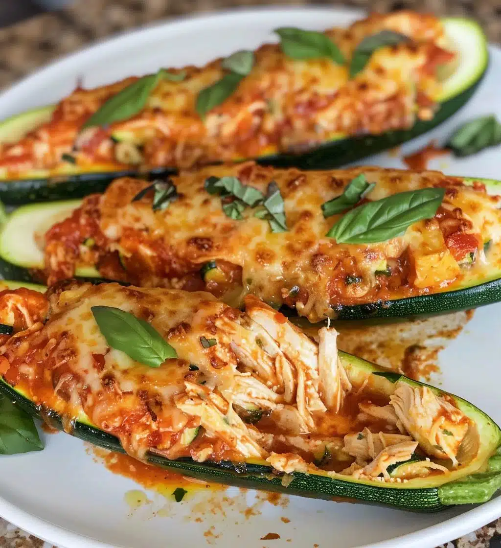 Chicken Stuffed Zucchini Boats - detail 1
