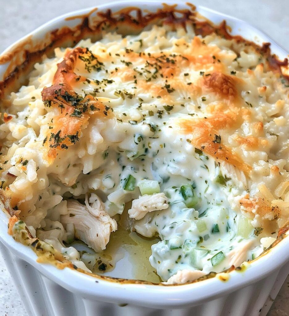 Chicken Tzatziki Rice Bake