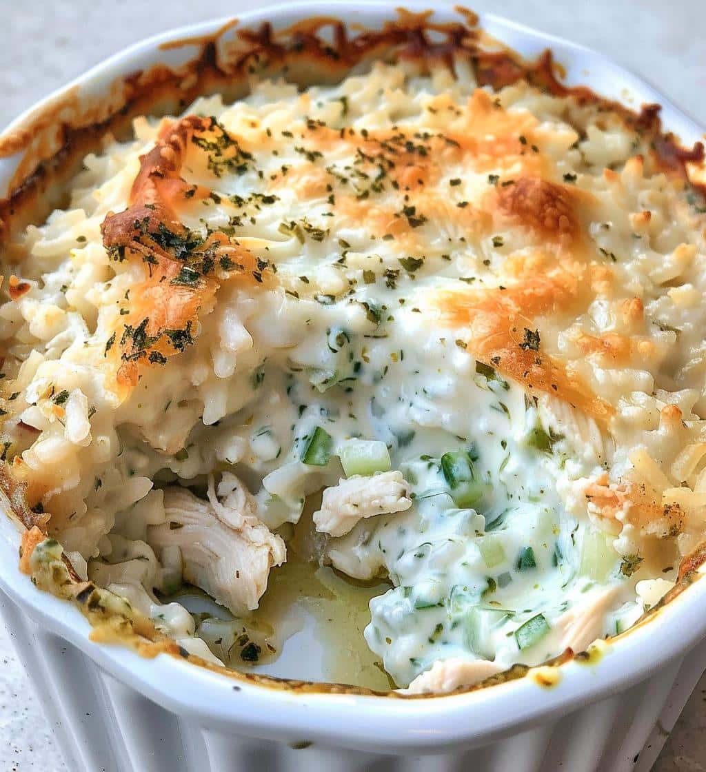 Chicken Tzatziki Rice Bake