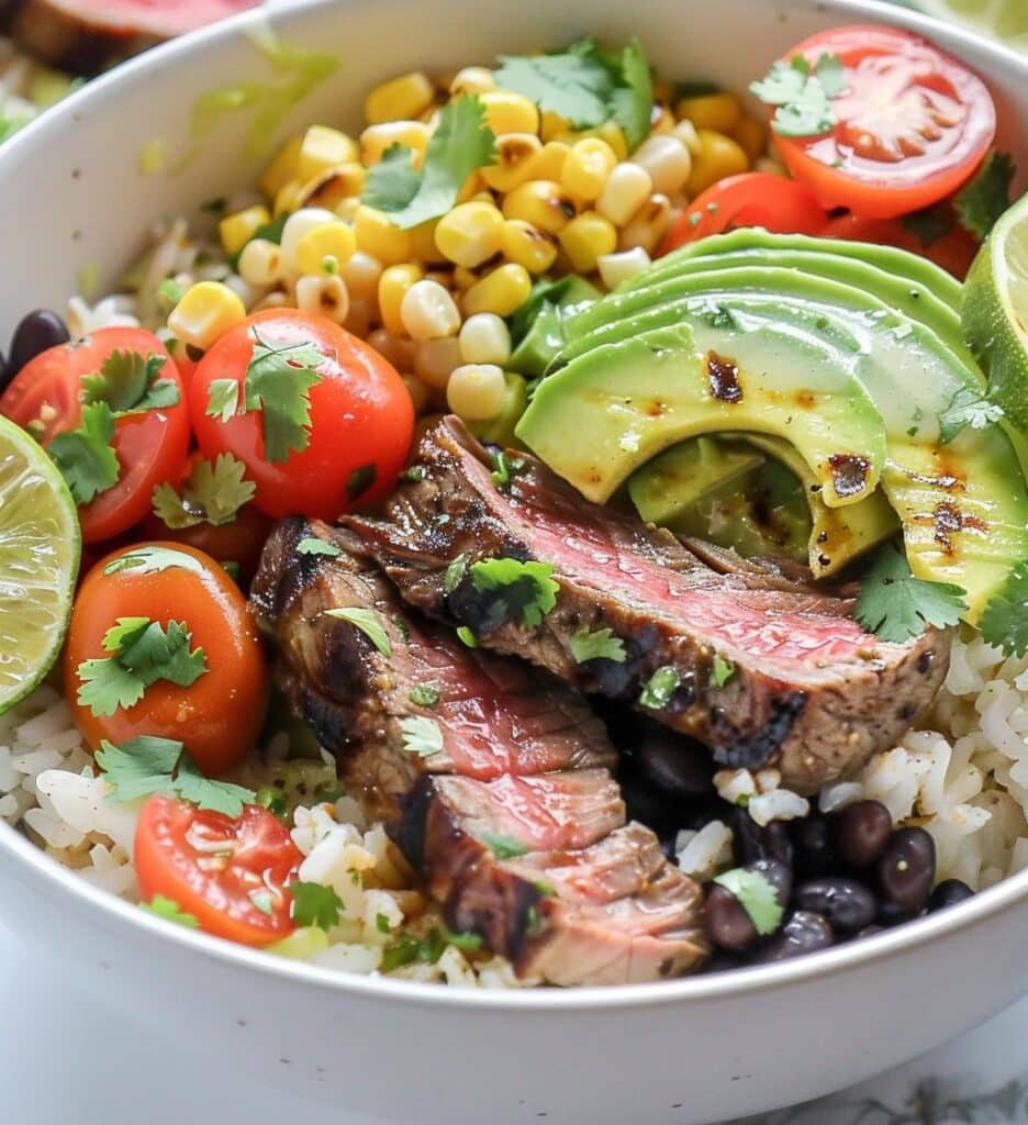 Cilantro Lime Steak Bowls