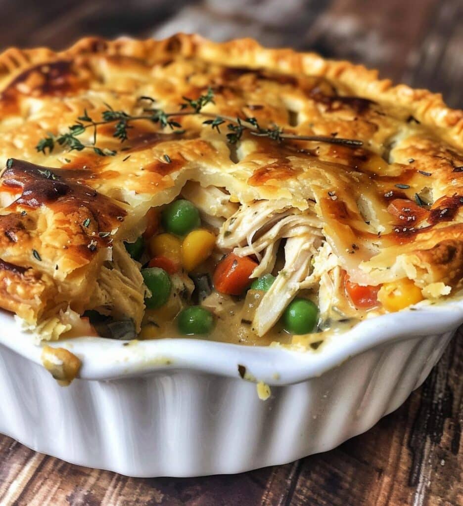 Crustless Chicken Pot Pie