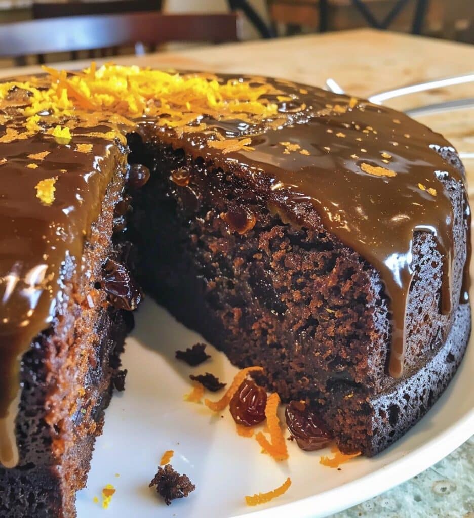 Dark Honey Date Cake with Orange Zest