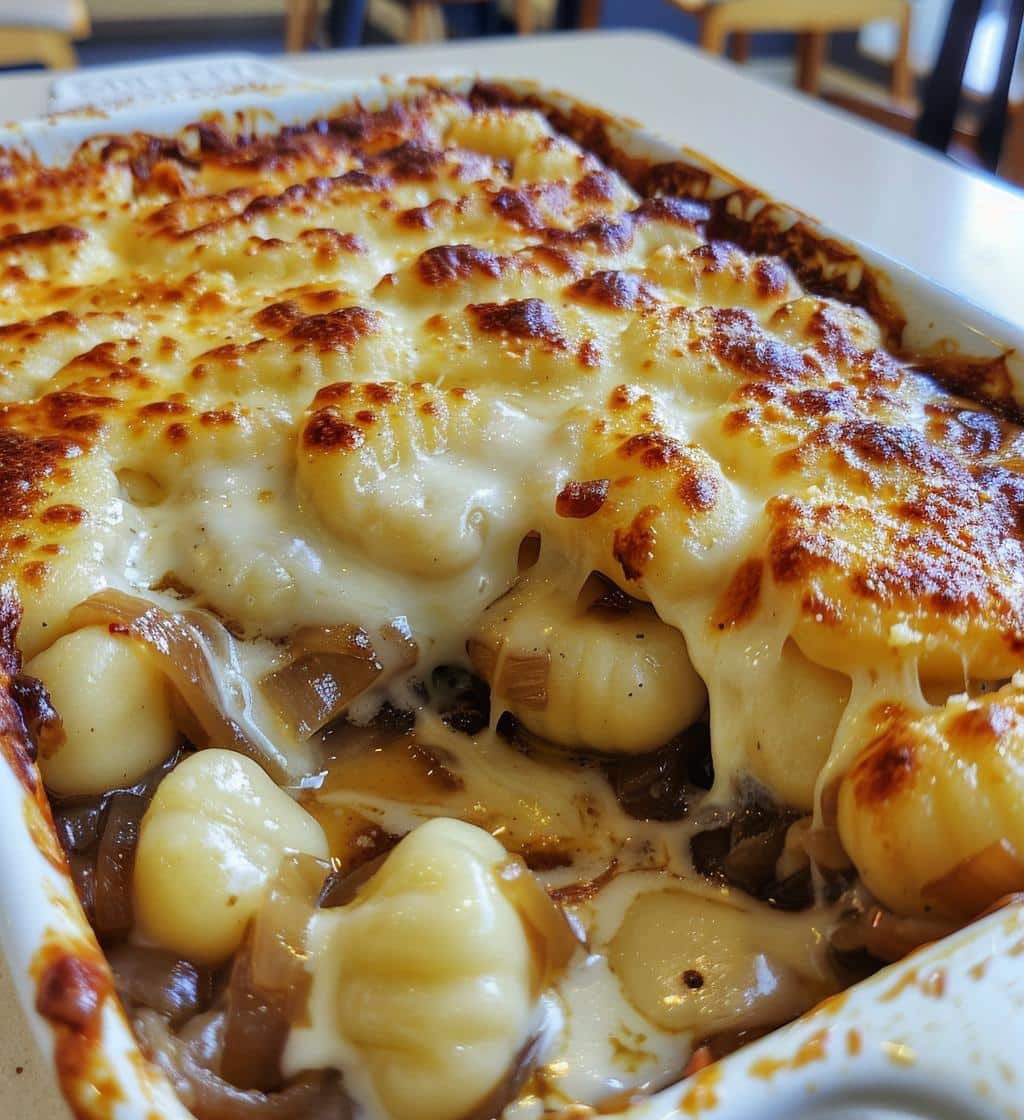 French Onion Gnocchi Bake