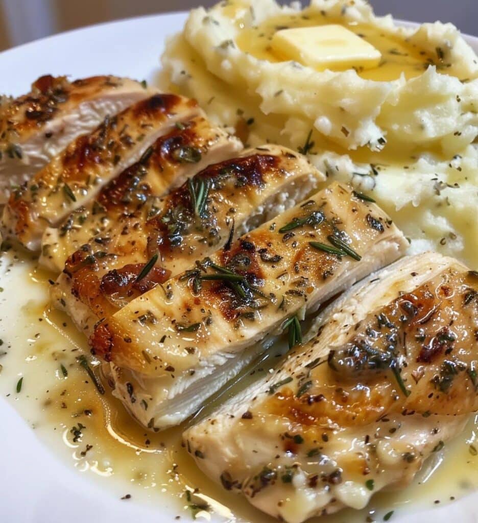 Garlic Herb Chicken and Mashed Potatoes