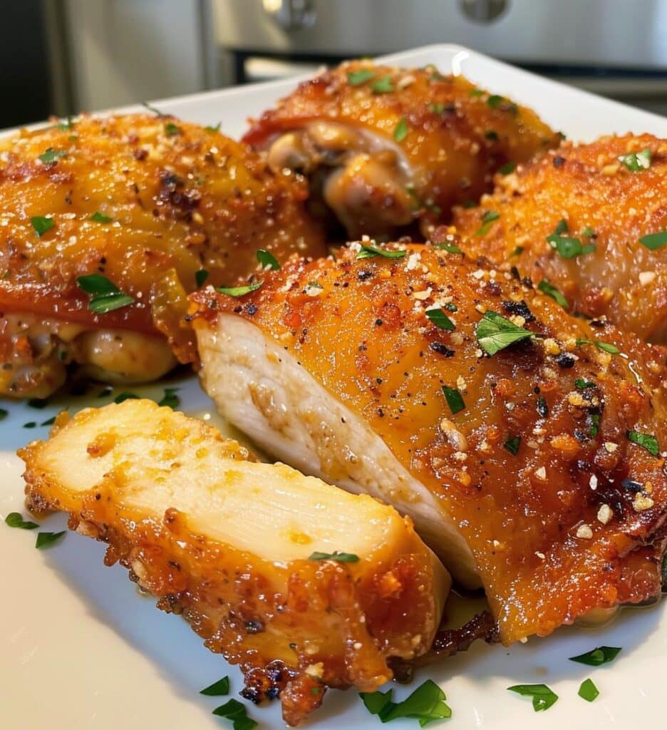 Garlic Parmesan Chicken Thighs