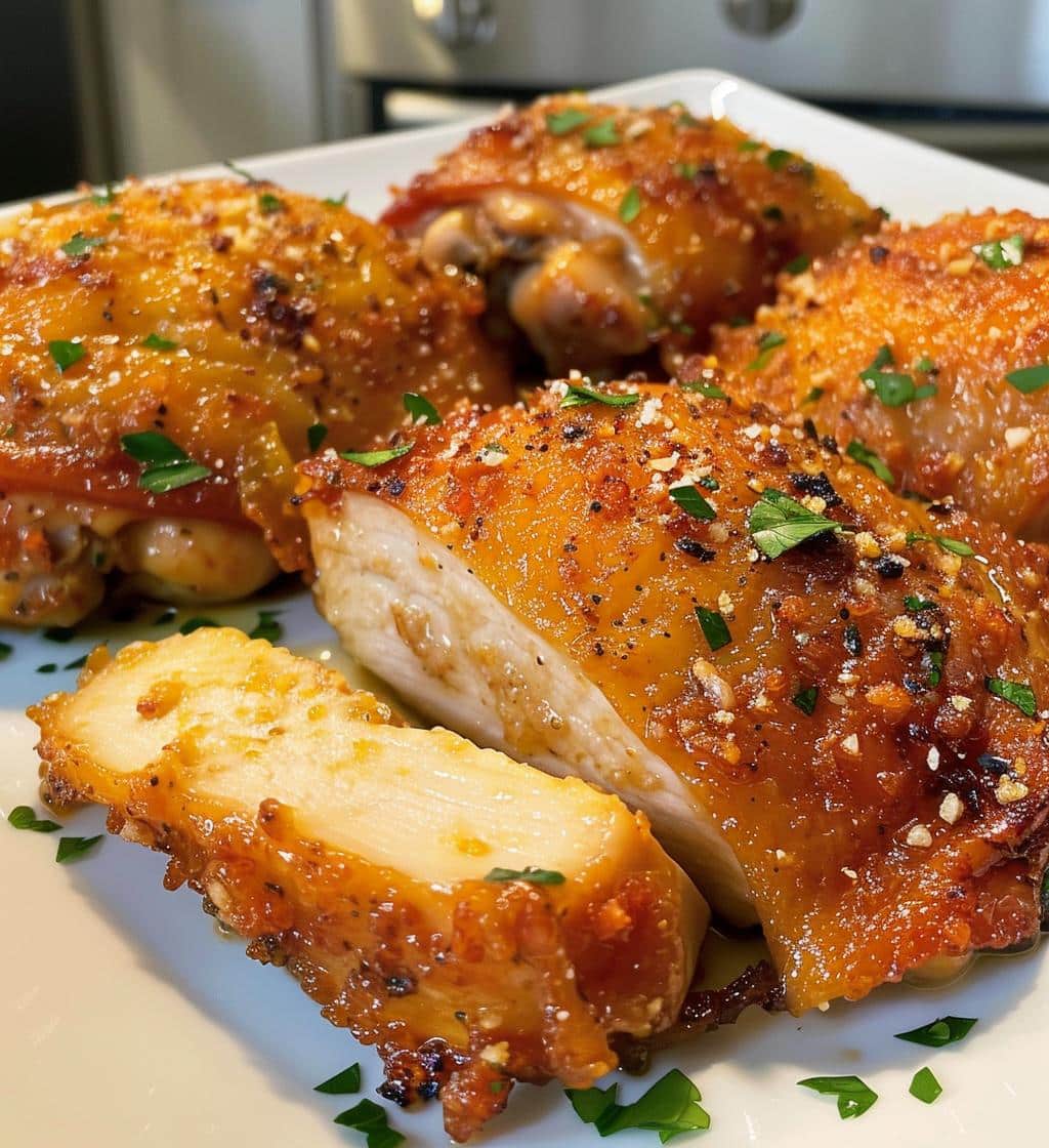 Garlic Parmesan Chicken Thighs