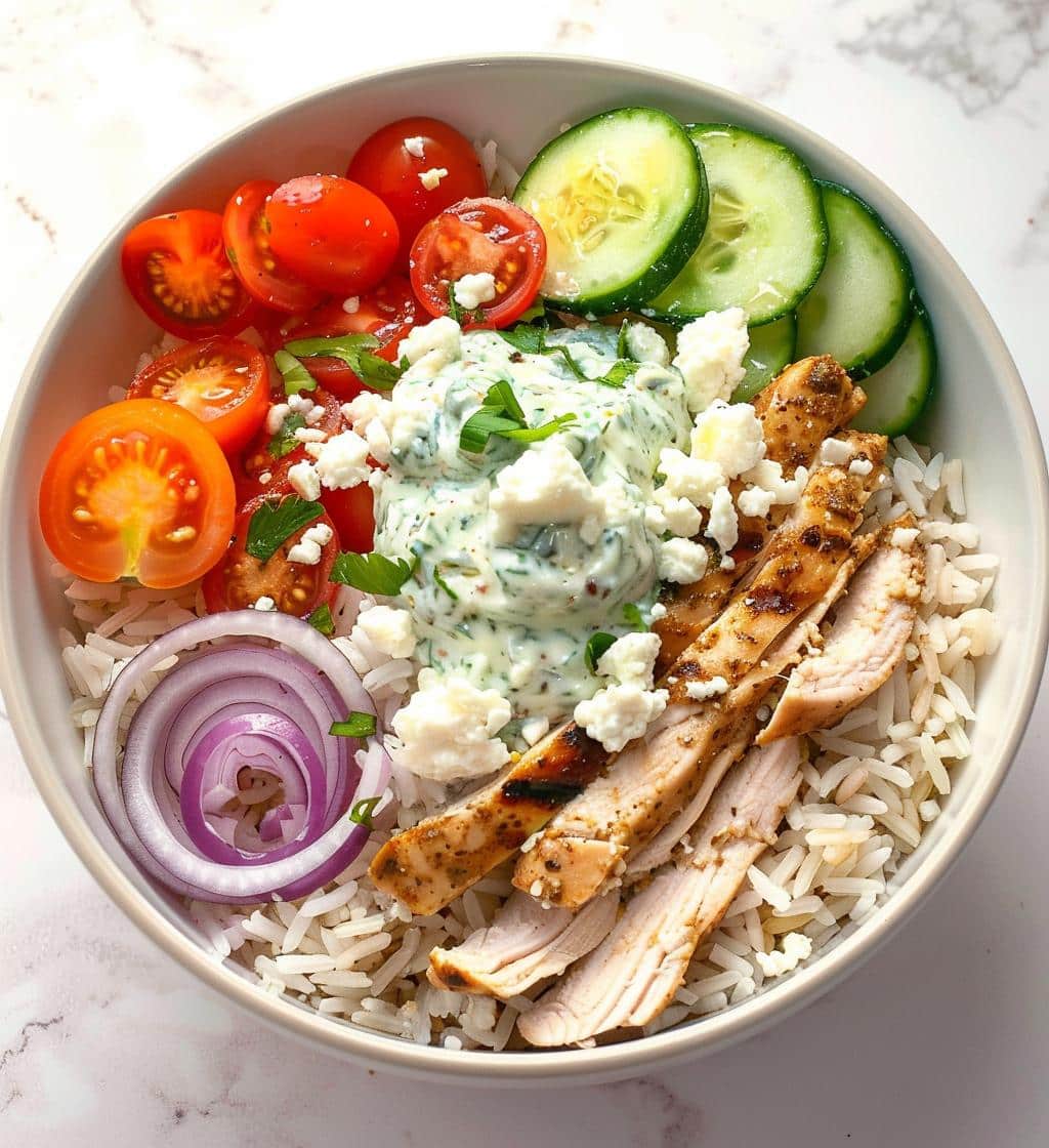 Greek Chicken Gyro Bowls - detail 1