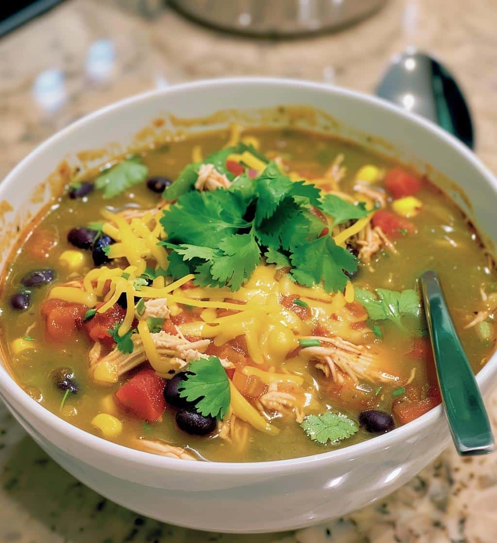 Green Enchilada Chicken Soup