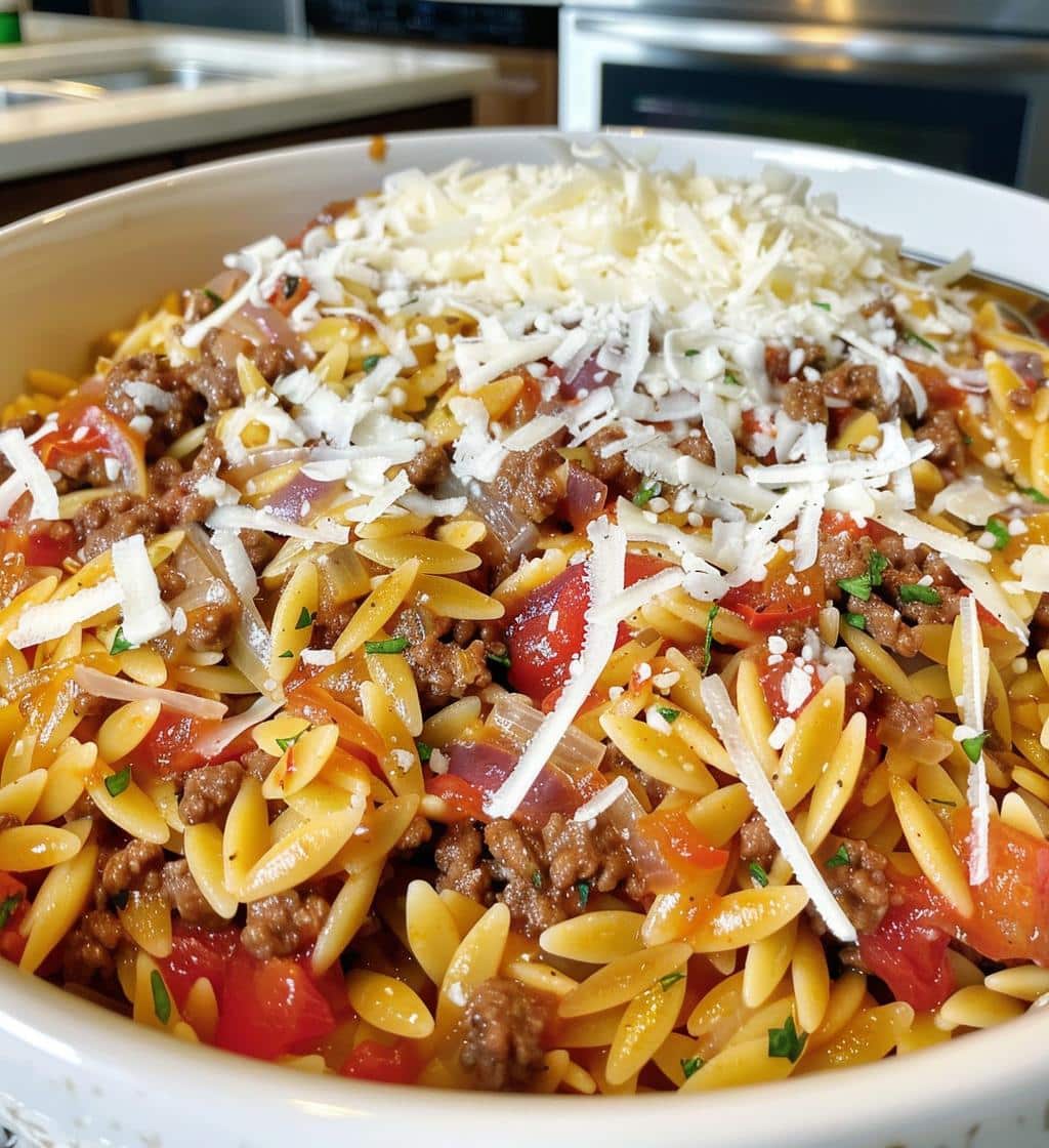 Ground Beef Orzo