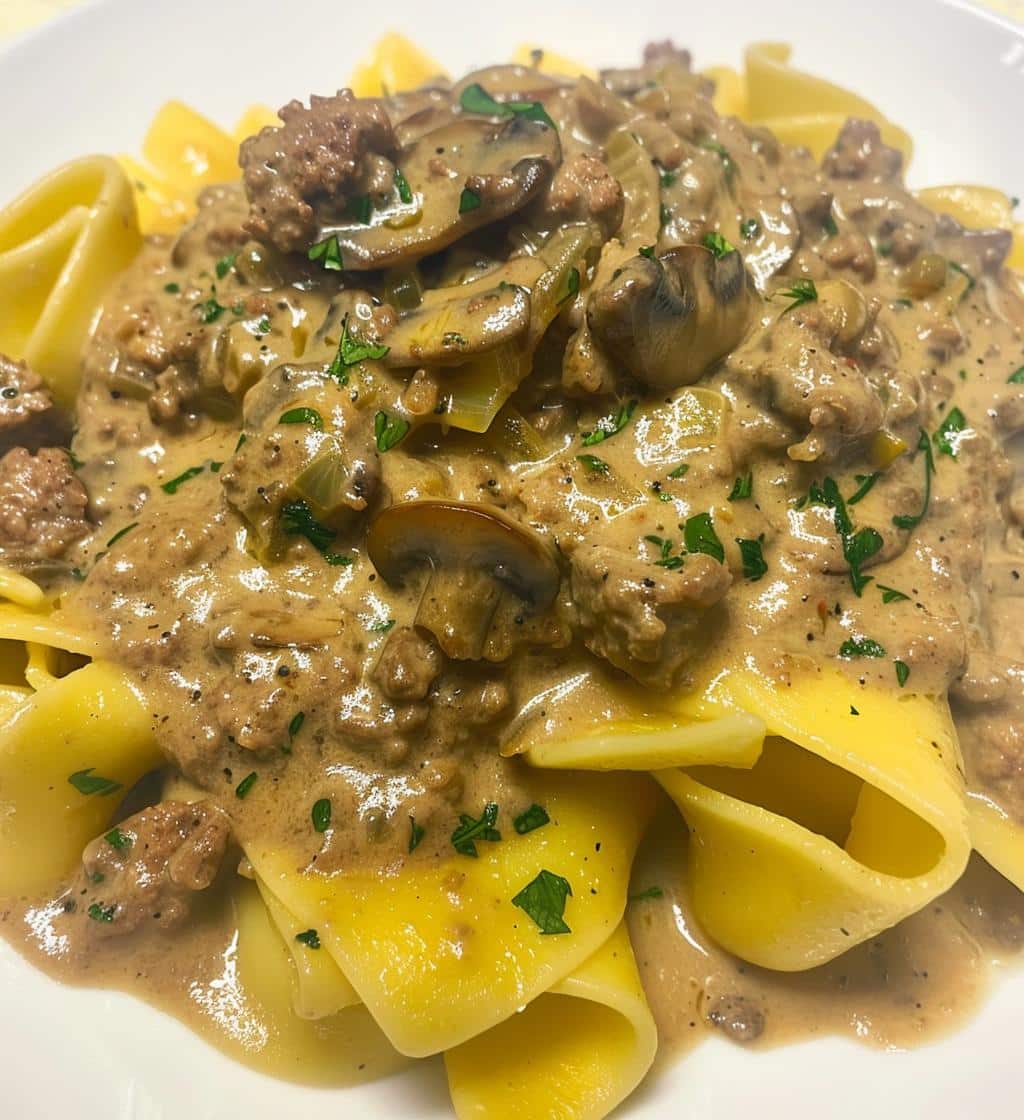 Ground Beef Stroganoff