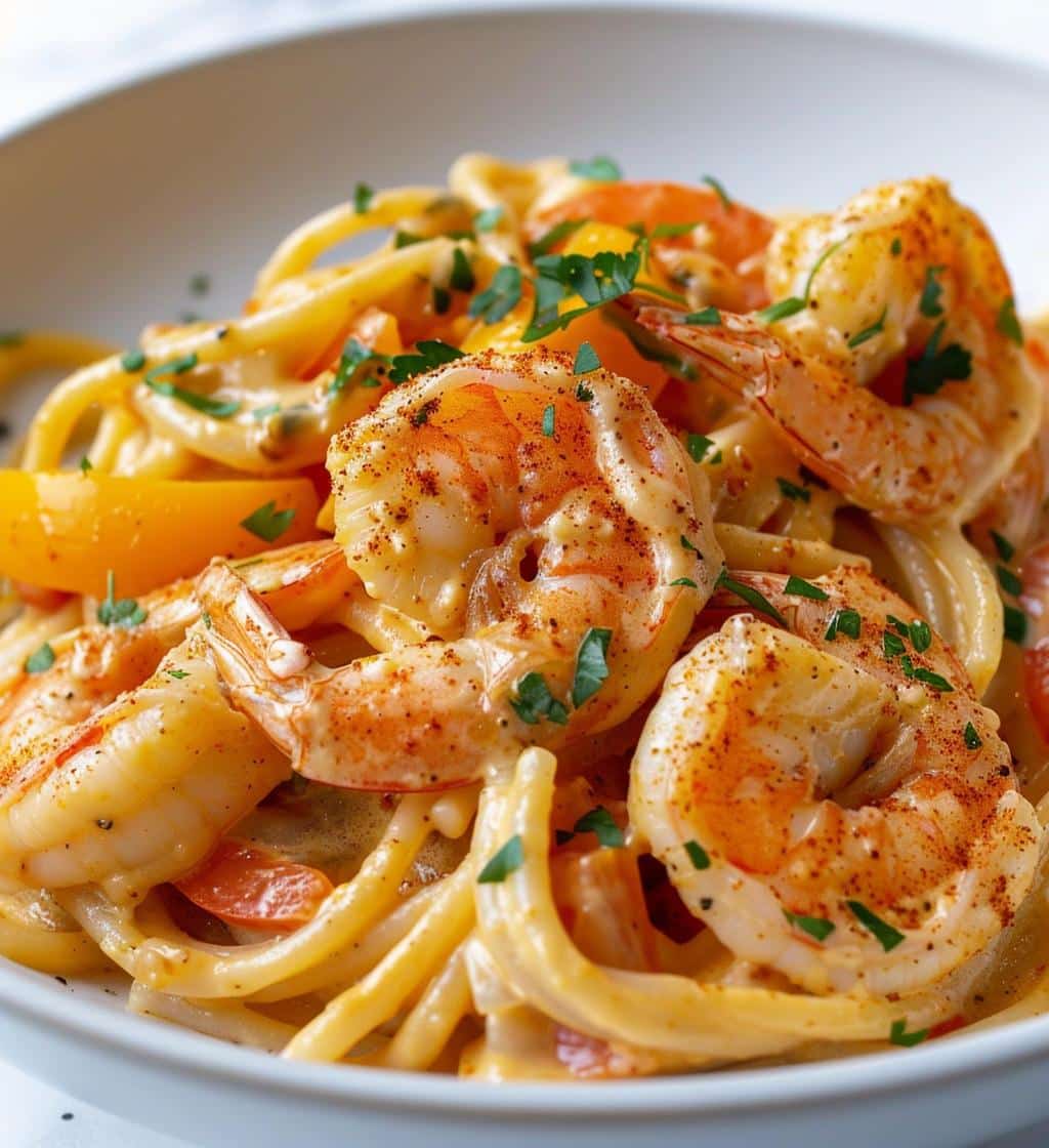 Jamaican Shrimp Pasta