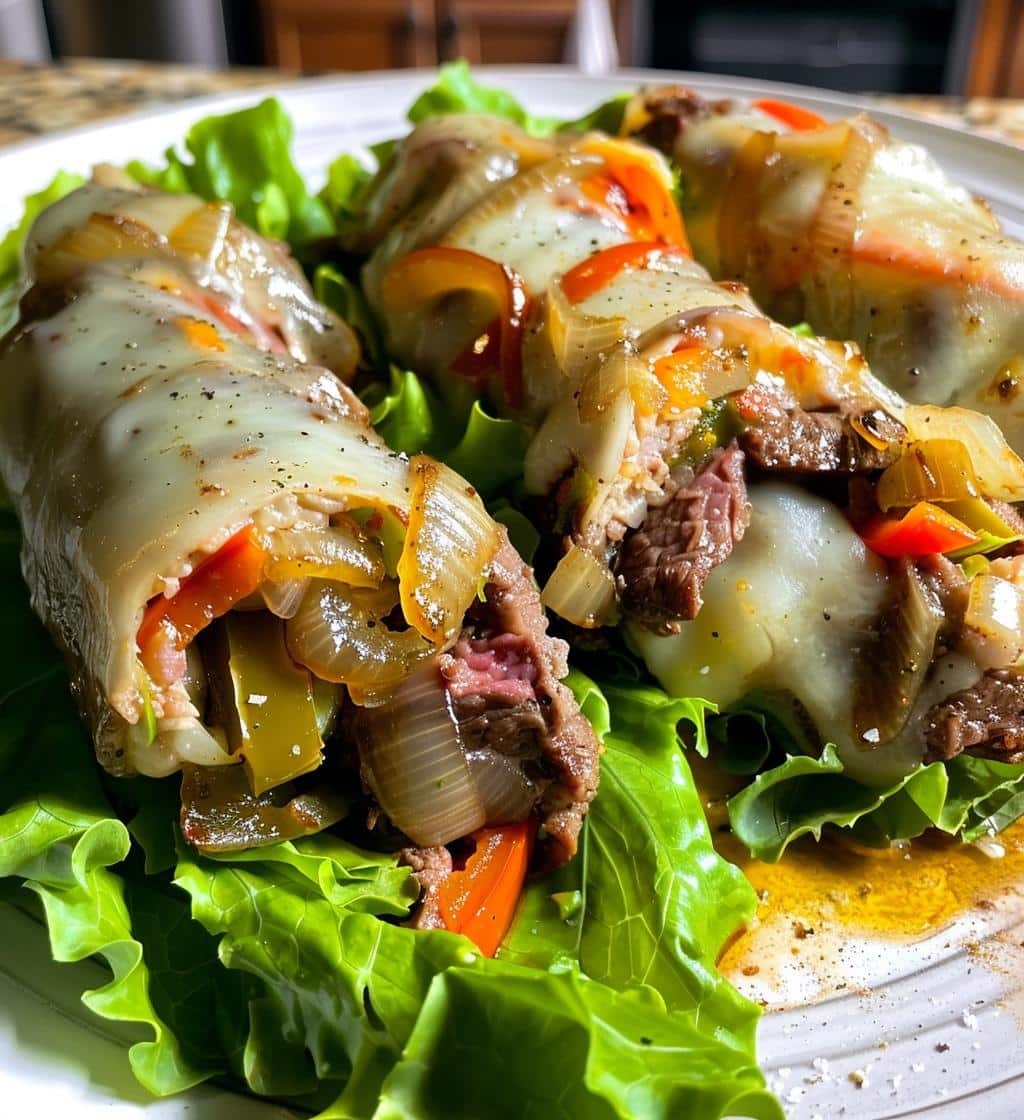 Keto Philly Cheesesteak Rolls
