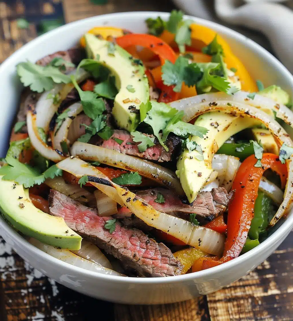Low Carb Steak Fajita Bowl - detail 1