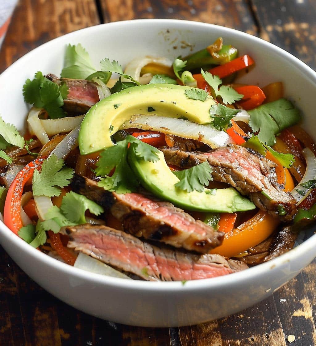 Low Carb Steak Fajita Bowl
