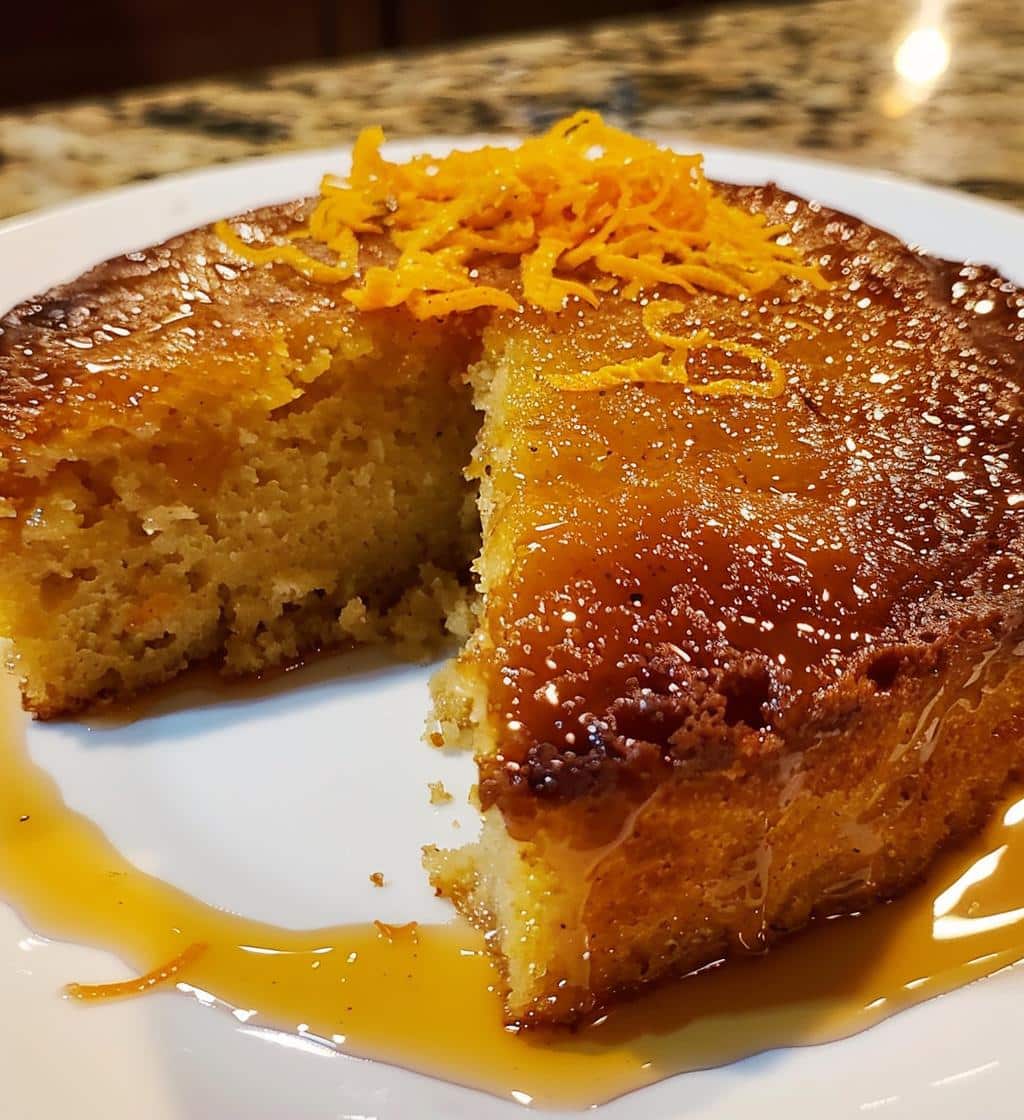Orange Cardamom Date Cake with Syrup - detail 1