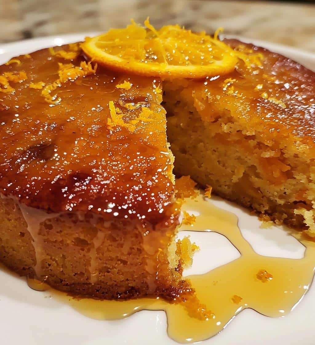 Orange Cardamom Date Cake with Syrup