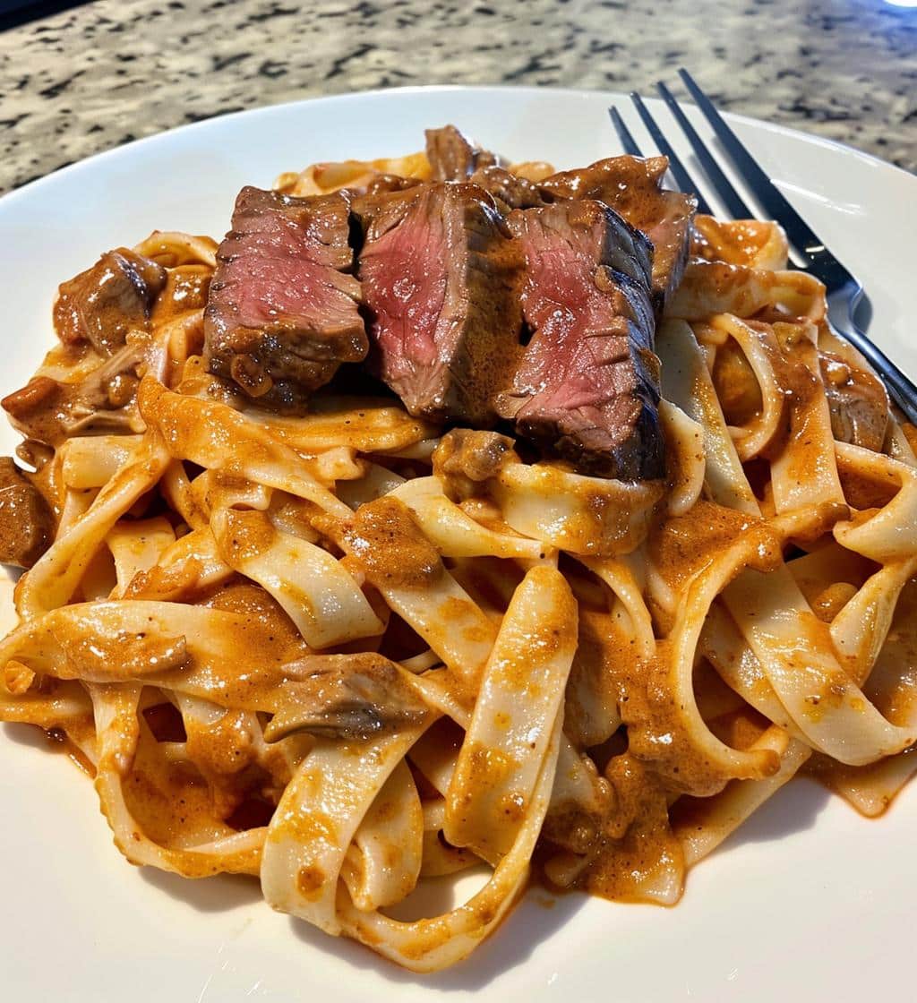 Paprika Steak Pasta