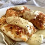 Parmesan Crusted Chicken with Garlic Sauce