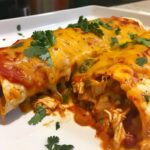 Queso Chicken Enchiladas Bake
