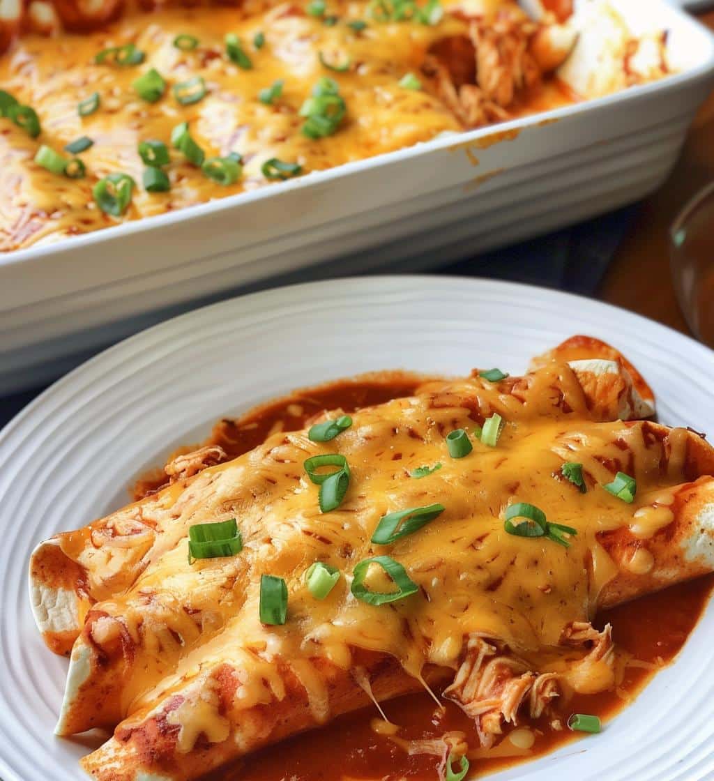 Queso Chicken Enchiladas