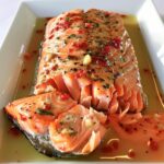 Salmon with Red Pepper Sauce