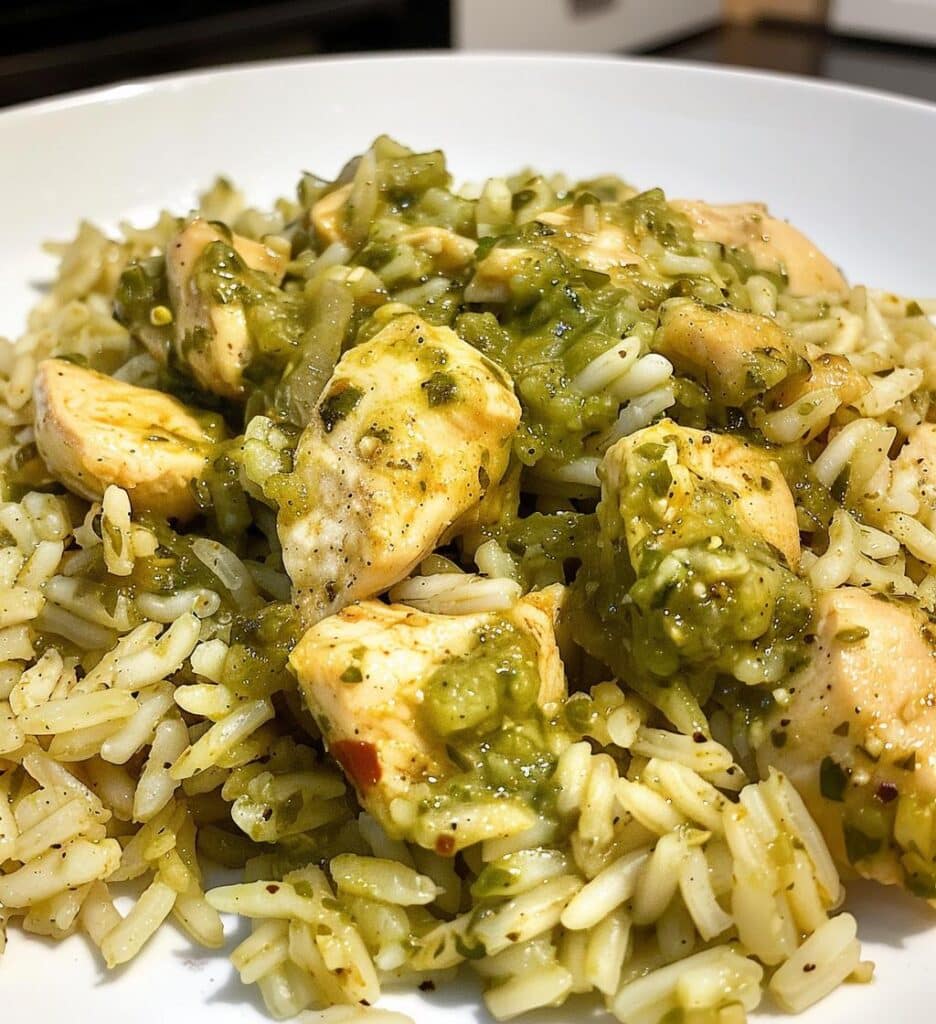 Salsa Verde Chicken and Rice