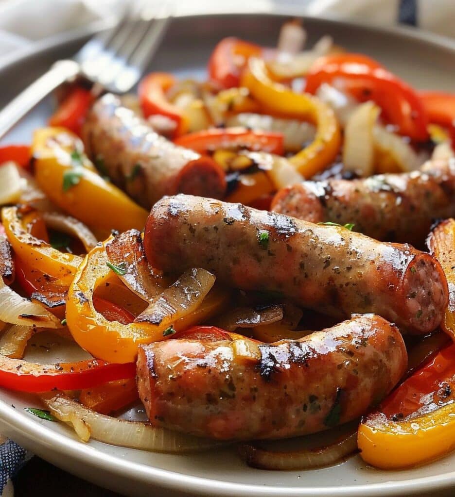 Sheet Pan Sausage and Peppers