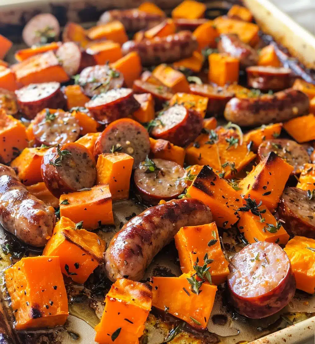 Sheet Pan Sausage and Sweet Potatoes - detail 1