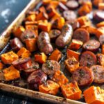 Sheet Pan Sausage and Sweet Potatoes