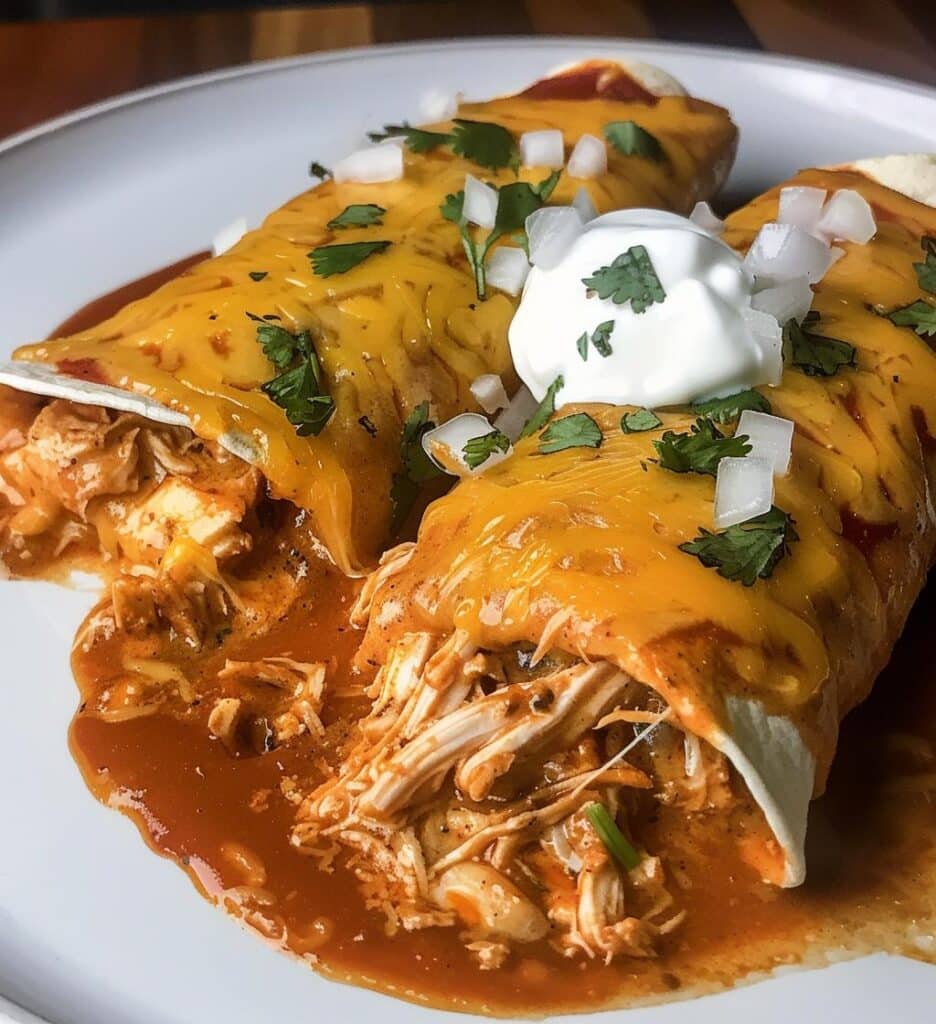 Shredded Chicken Enchiladas