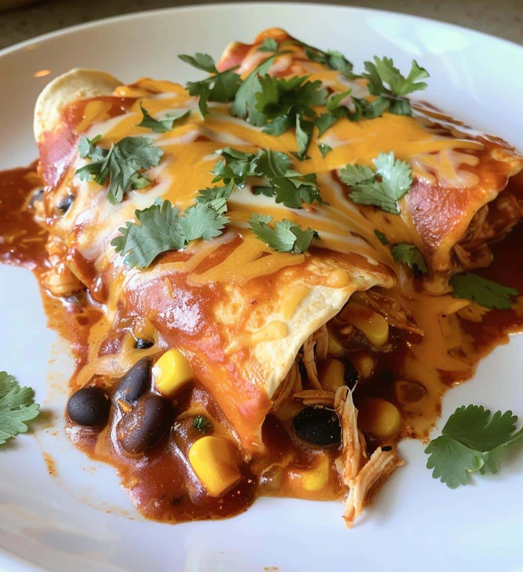 Slow Cooker Chicken Enchiladas