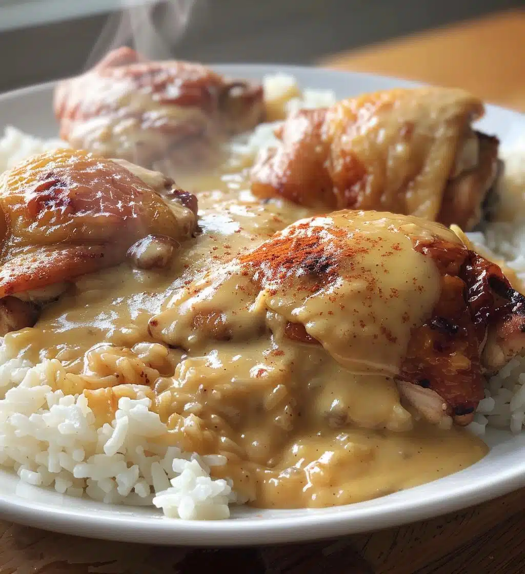Smothered Chicken and Rice - detail 1