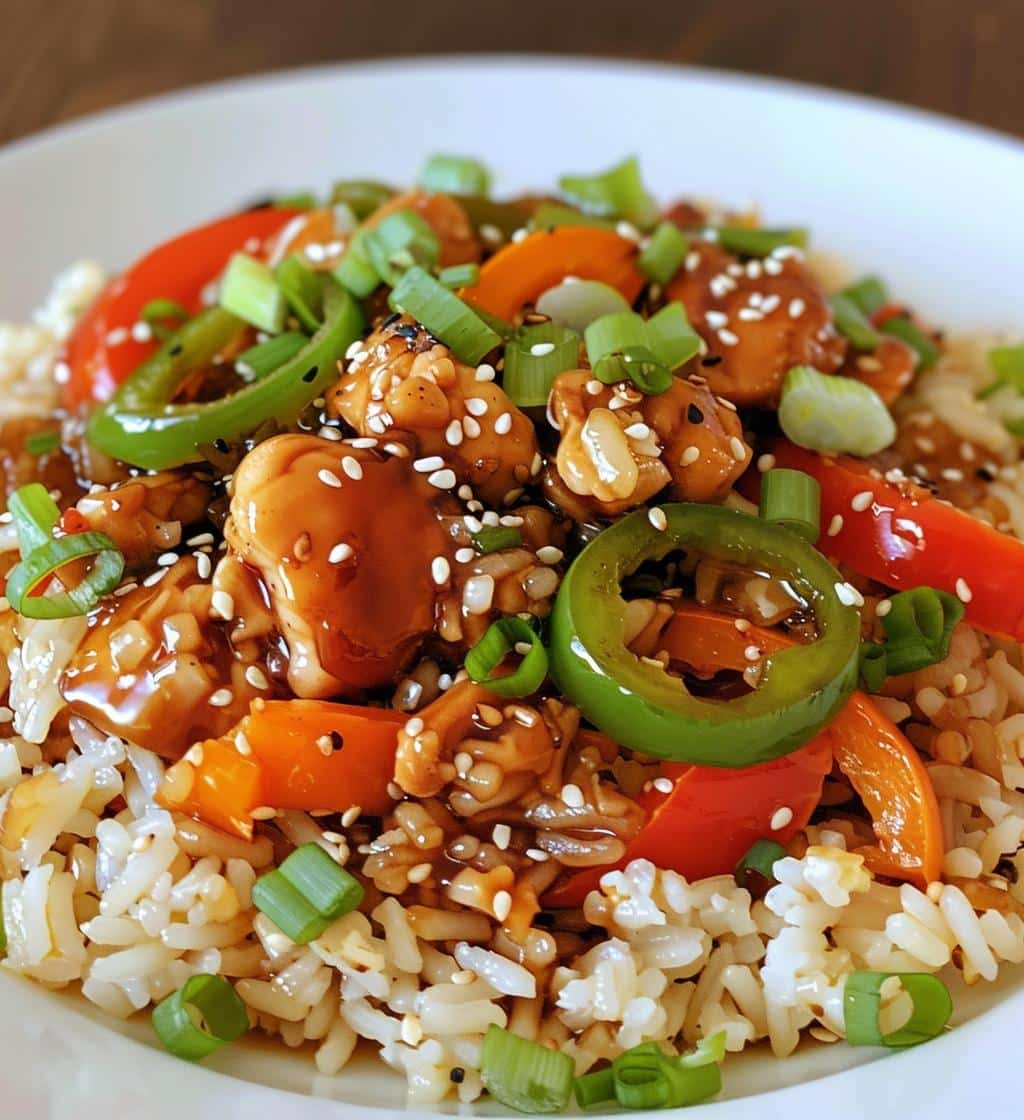 Teriyaki Chicken Rice Peppers