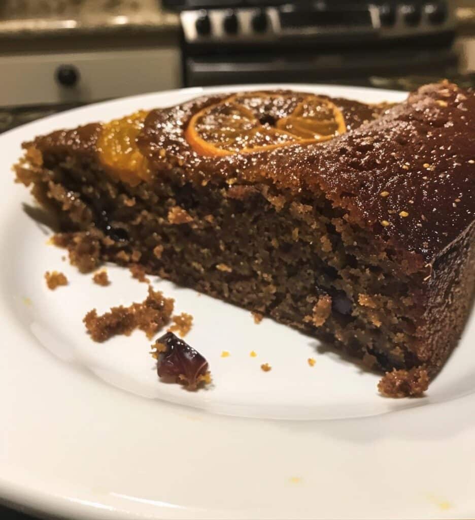 Traditional Spiced Orange & Date Cake