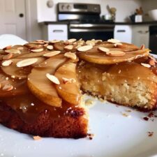 Almond Pear Upside-Down Cake: 7 Comforting Layers of Bliss