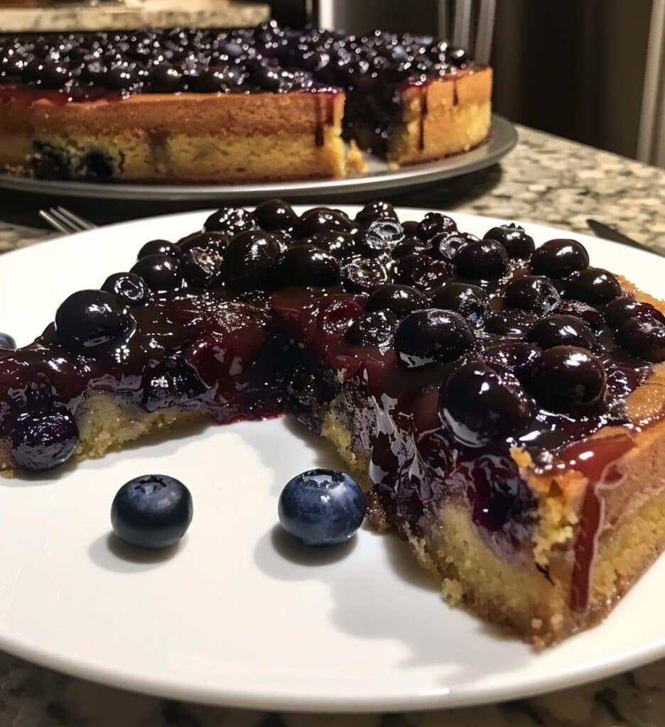 Blueberry Caramel Upside Down Cake