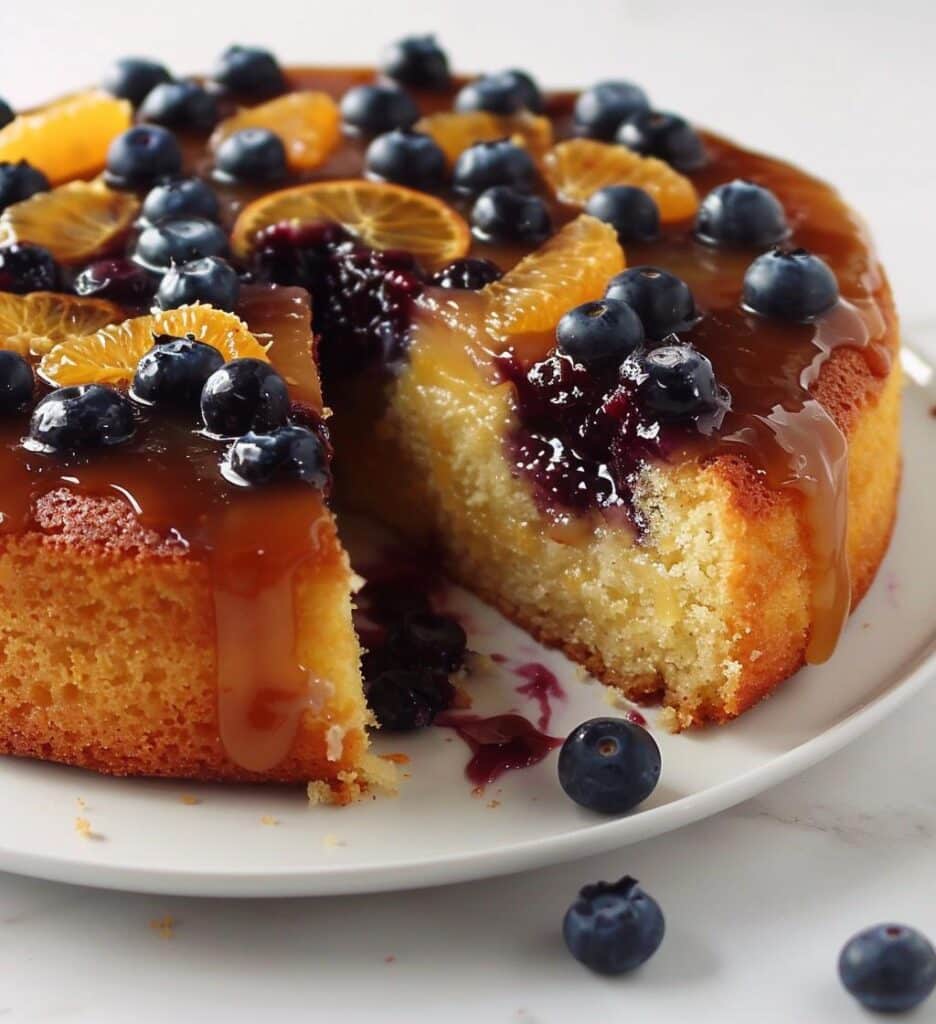 Blueberry Orange Upside Down Cake